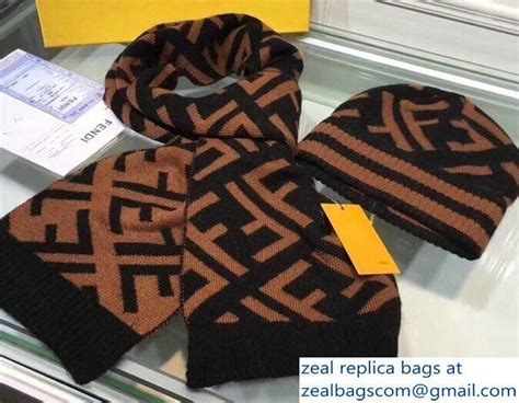 fendi hat and scarf set|Fendi vintage scarf.